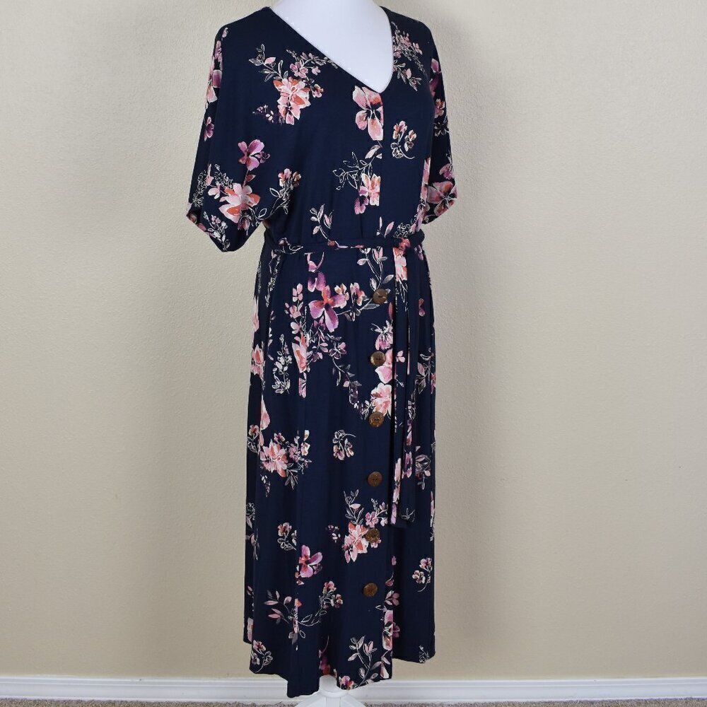 J. Jill Botanical Bunches Floral Midi Dress - S - Picture 7 of 8